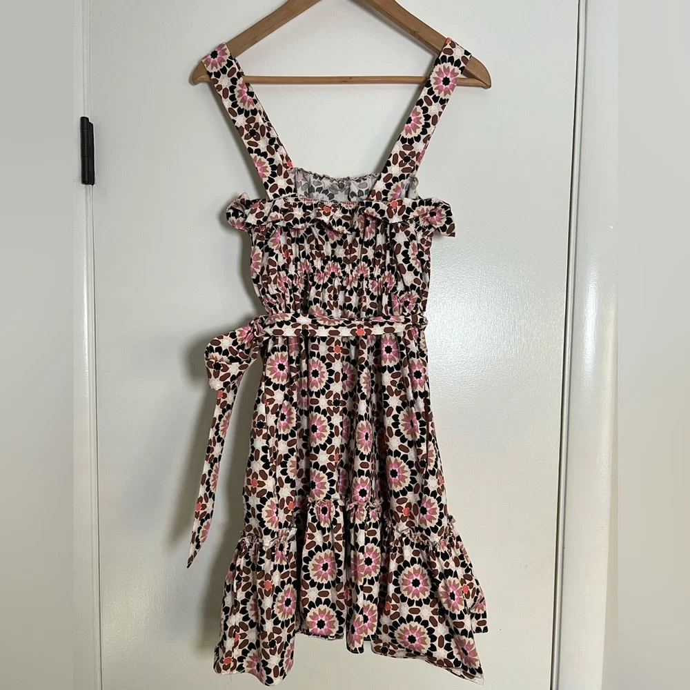 Kate Spade Floral Mosaic Cotton Poplin Dress Preppy Modern Soft Girl Summer Chic
